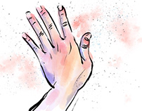 Hand sketch with Adobe Fresco watercolor