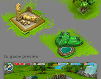 Paper craft style in mobile game
