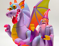 WAKANA YAMAZAKI ”Dragon & Wizard” Sofubi toys