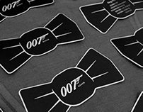 James Bond bow-tie invitation