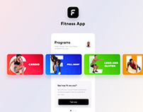 Fitness app cards and banners prototpes