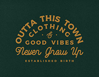 Outta This Town Never Grow Up Badge T-shirt