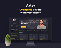 Resume CV & vCard WordPress Theme – Arter