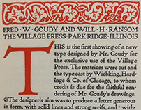 Village Type by Frederic Goudy