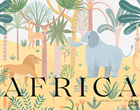 Africa. Wall mural. Art Print