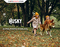 25 Husky Photo Overlays