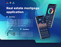 Real estate mortgage loans dashboard mobile app design