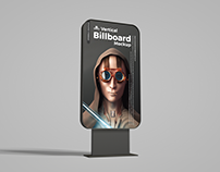 Free Vertical Billboard Mockup