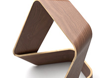"Sinuous" stool