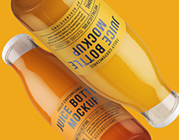 Juice Round Bottle Mockup+Free Sample