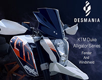 Desmania Alligator Fender and Windshield for KTM Duke