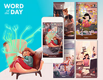 Word of the Day- Illustrations for the learning app
