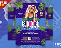 Creative Summer Party Flyer PSD Template