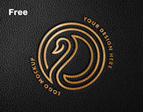Free Debossed Foil Logo Mockup