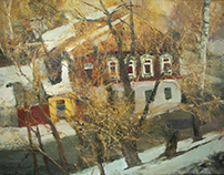 "House in the yellow 
branches" o/c 80x60