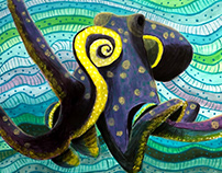 Octopus acrylic Illustration