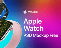 Apple Watch Series 7 Mockup PSD Free