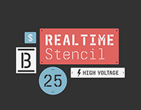Realtime Stencil Typeface