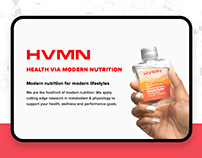 eCommerce Website design - HVMN
