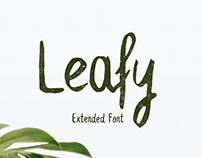 Leafy Extended Brush Font