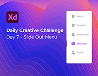 Social Slide Out Menu - XD Creative Challenge