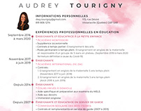 CV, suppléance et carte d'affaire | Audrey Tourigny