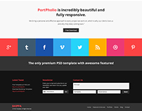 High Quality One Page PSD Portfolio Template