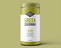 Greek Seasoning Label Design