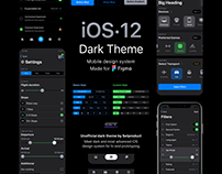 iOS Dark Theme UI kit for Figma