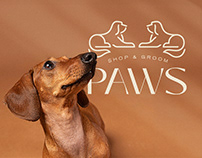 PAWS Shop&Groom Branding