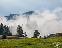 Rappottenstein castle in the morning fog