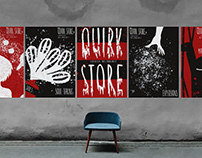 Series of posters advertising "Quirk store"