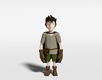 Sórtia - Character design in low poly