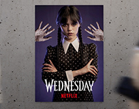WEDNESDAY- A Netflix Series Poster
