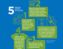 5 Frugal Habits To Live By infographic