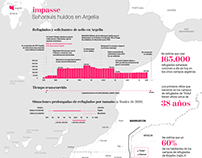 IMPASSE refugees exhibition graphics and maps