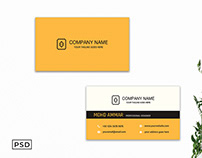 Dark Yellow Business Card Template