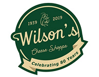 Wilson's Cheese Shoppe 80th Anniversary Logo