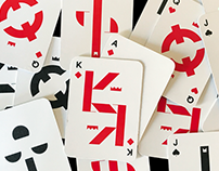 typography playing cards