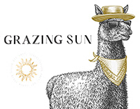 Grazing Sun Wine Label Illustrated by Steven Noble