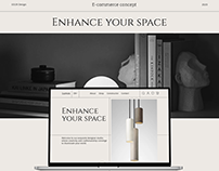 E-commerce : Website for a designer lamps store