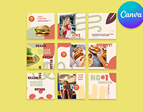 Food Blogger Instagram Templates for Canva