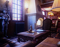 Interior rendering / Private Residence Gothic Castle