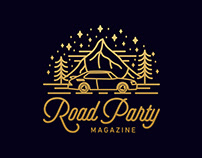 Road Party Magazine Logo 🌲🚗✨