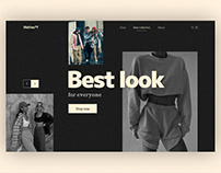 Landing page concept for clothing store