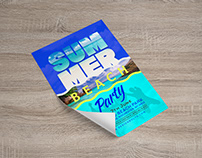 Free Summer Beach Party Flyer Design Template PSD