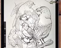 Tattoo sketches birds