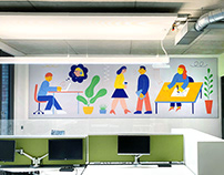 Office Murals for Sanofi Berlin