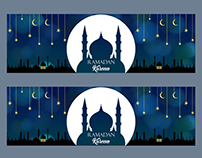 Blue Gradient Ramadan Kareem Banner