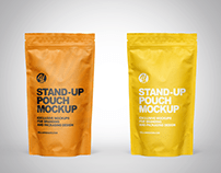 Matte Stand-up Pouch Mockup PSD